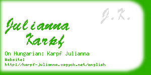 julianna karpf business card